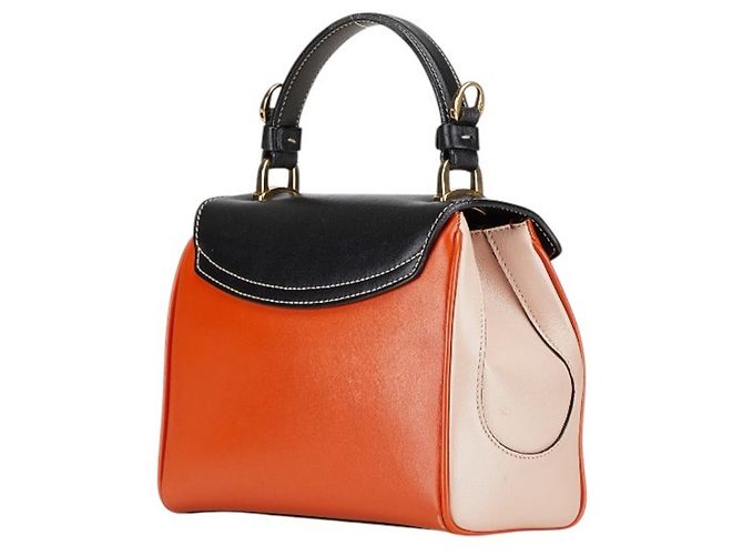 Borsa a mano/spalla Tod's T Timeless Nero Beige Arancione - vista 2