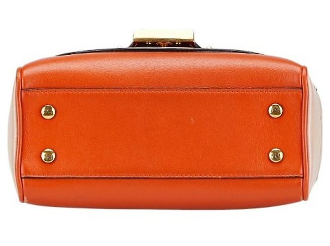 Borsa a mano/spalla Tod's T Timeless Nero Beige Arancione - vista 3