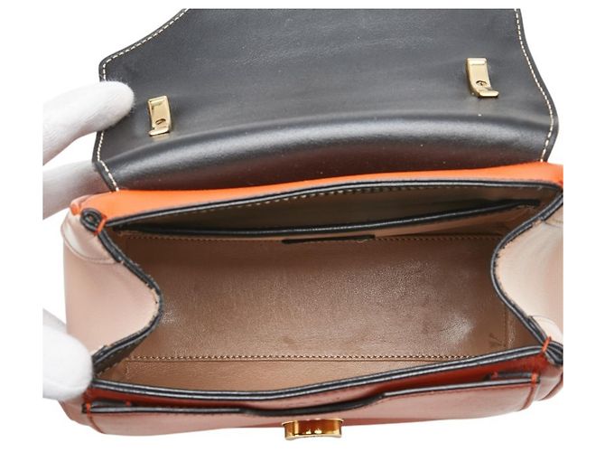 Borsa a mano/spalla Tod's T Timeless Nero Beige Arancione - vista 6