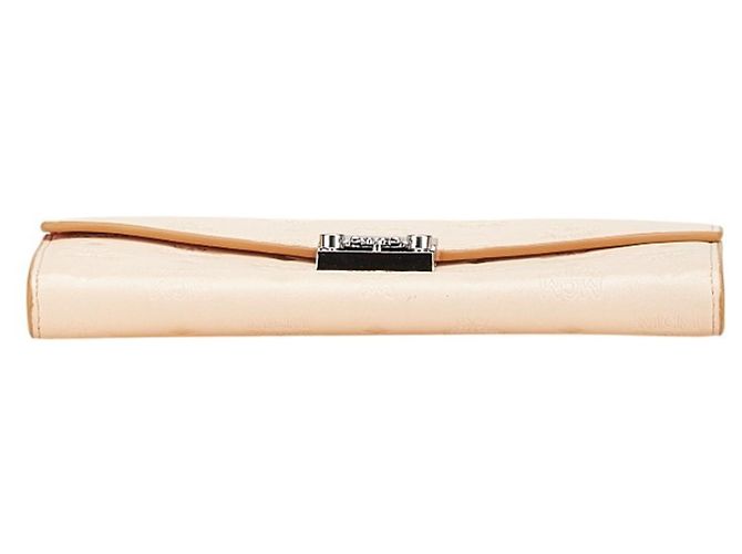 MCM Visetos Portafoglio a Catena in Pelle Beige Rosa - vista 3