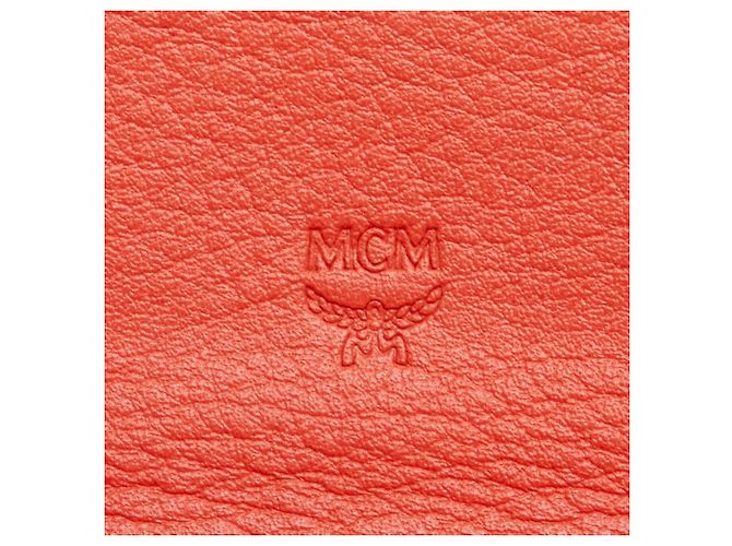 MCM Visetos Portafoglio a Catena in Pelle Beige Rosa - vista 8