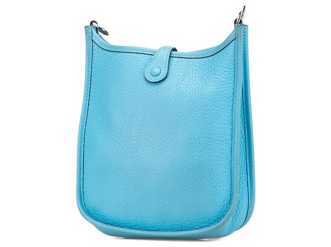 Borsa a Spalla Hermès Evelyn TPM Blu - vista 2