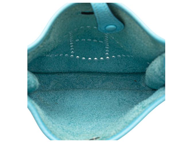 Borsa a Spalla Hermès Evelyn TPM Blu - vista 6