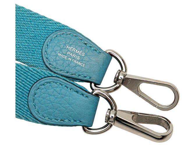 Borsa a Spalla Hermès Evelyn TPM Blu - vista 7