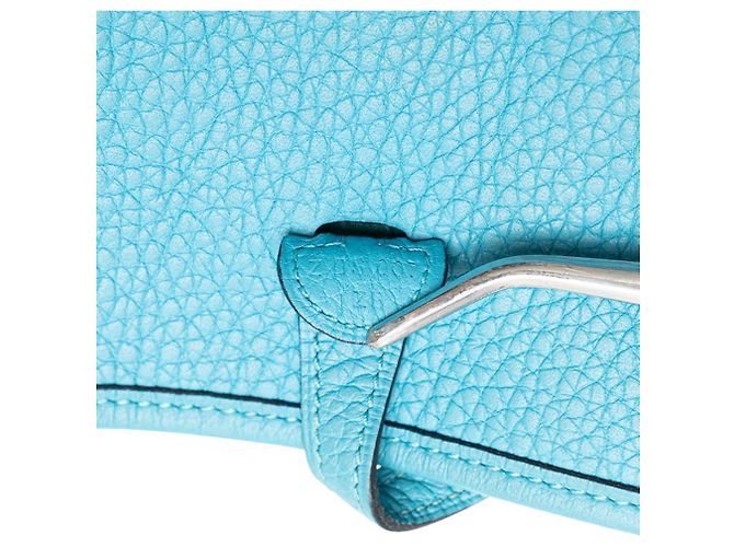 Borsa a Spalla Hermès Evelyn TPM Blu - vista 8