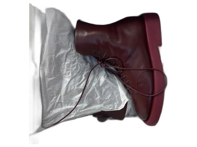Botines Marsèll de piel rojo oscuro Burdeos - vista 2