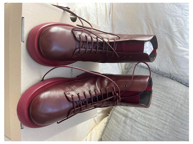Botines Marsèll de piel rojo oscuro Burdeos - vista 8