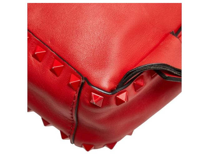 Sac à dos Valentino Rockstud en cuir rouge - vue 5