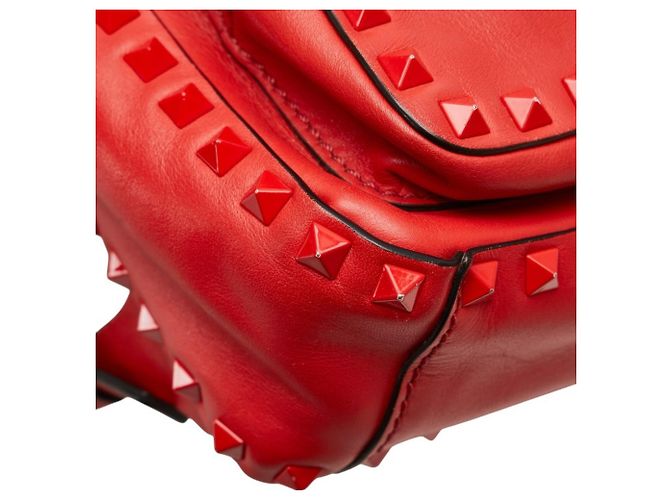 Sac à dos Valentino Rockstud en cuir rouge - vue 7