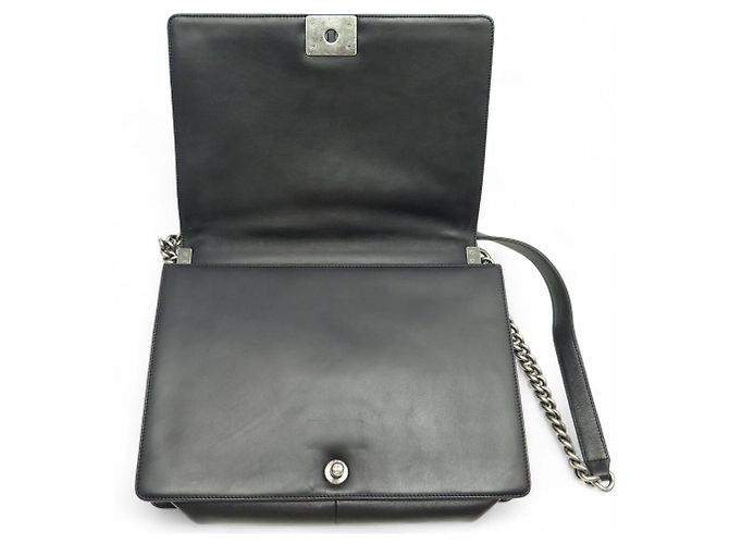 BORSA CHANEL BOY JUMBO IN PELLE NERA Nero - vista 10