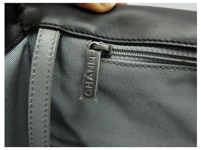 BORSA CHANEL BOY JUMBO IN PELLE NERA Nero - vista 13