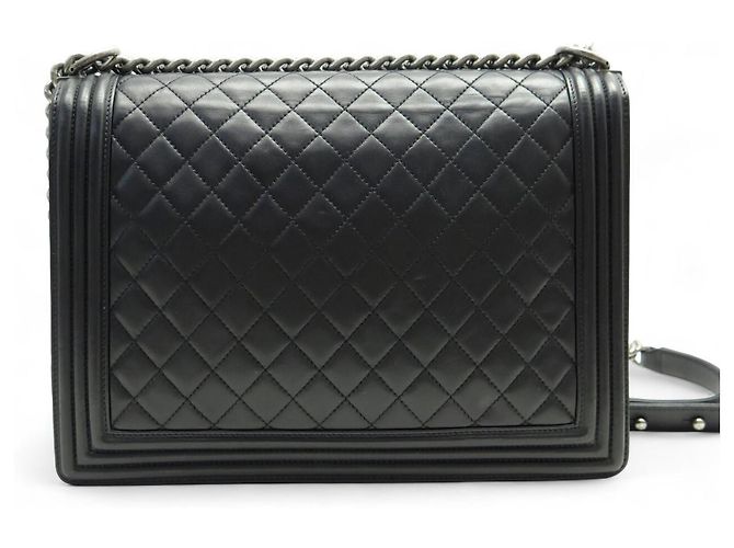 BORSA CHANEL BOY JUMBO IN PELLE NERA Nero - vista 2