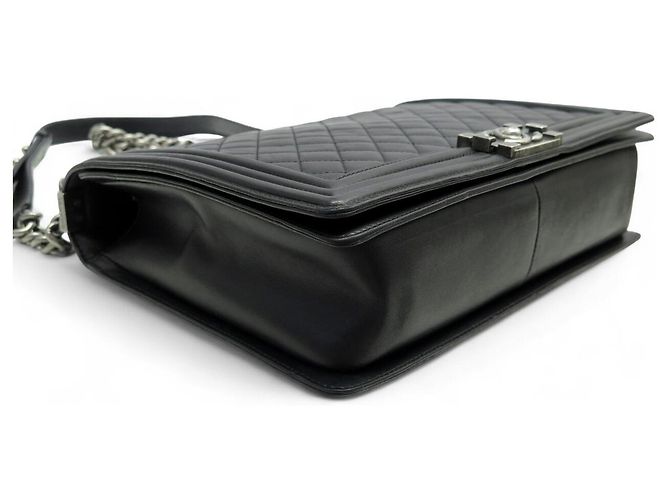 BORSA CHANEL BOY JUMBO IN PELLE NERA Nero - vista 3