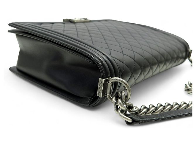 BORSA CHANEL BOY JUMBO IN PELLE NERA Nero - vista 4