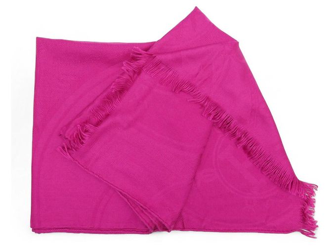 Hermès NEW HERMES SCARF NEW EX LIBRIS IN CASHMERE & SILK CASHMERE SHAWL Pink - view 4