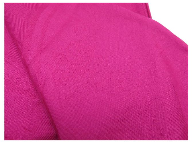 Hermès NEW HERMES SCARF NEW EX LIBRIS IN CASHMERE & SILK CASHMERE SHAWL Pink - view 5