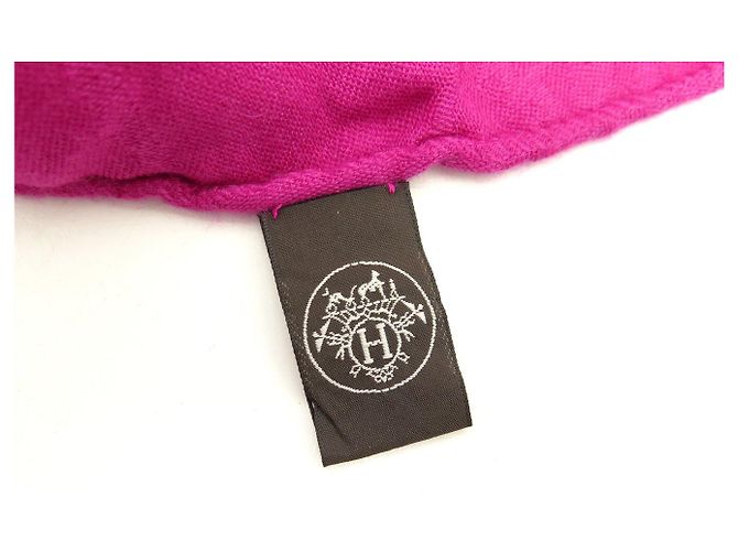 Hermès NEW HERMES SCARF NEW EX LIBRIS IN CASHMERE & SILK CASHMERE SHAWL Pink - view 7