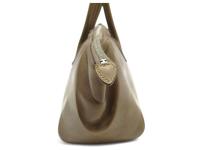 Paris-Bombay Hermès BORSA A MANO HERMES PARIS BOMBAY 27 CM IN PELLE BOX MARRONE - vista 4