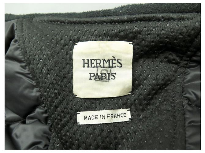 Hermès HERMES JACKET DOWN COAT WITH HOOD 48 M BLACK SKI EQUESTRIAN COAT - view 5
