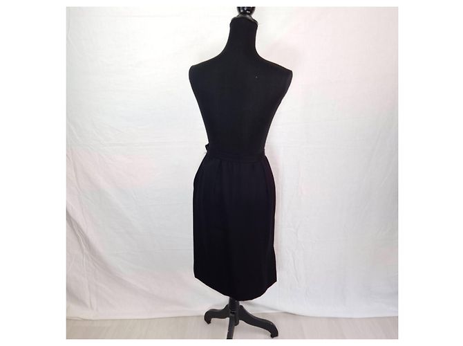 Valentino Garavani Valentino Studio schwarzes Wollkleid 1990er - Ansicht 2