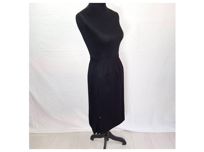 Valentino Garavani Valentino Studio schwarzes Wollkleid 1990er - Ansicht 3