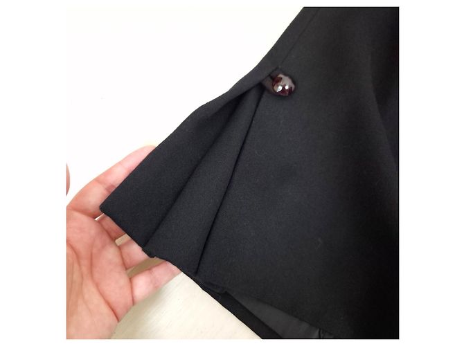 Valentino Garavani Valentino Studio schwarzes Wollkleid 1990er - Ansicht 5