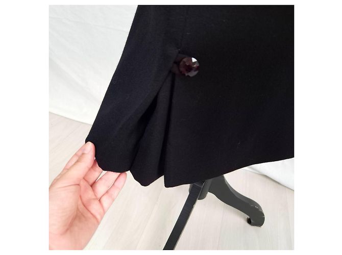 Valentino Garavani Valentino Studio schwarzes Wollkleid 1990er - Ansicht 7