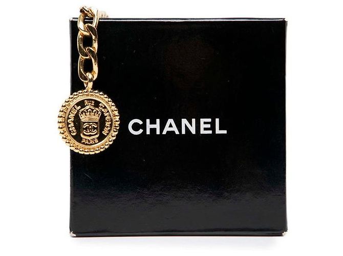 Chanel COCO Mark CAMBON Medaillon-Motiv Kettengürtel Golden Metallisch - Ansicht 5