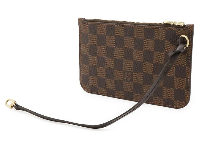 Pochette Neverfull Damier Louis Vuitton Marrone - vista 2