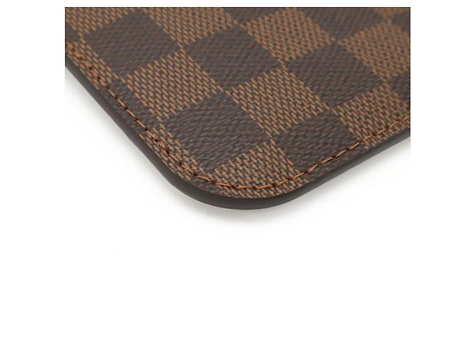 Pochette Neverfull Damier Louis Vuitton Marrone - vista 3