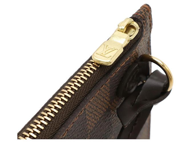Pochette Neverfull Damier Louis Vuitton Marrone - vista 4