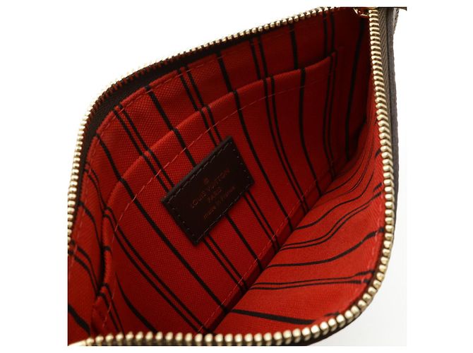 Pochette Neverfull Damier Louis Vuitton Marrone - vista 7