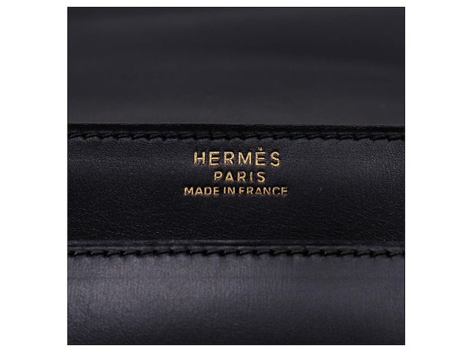 Borsa Hermès Piano 25 in pelle box calf Nero - vista 19