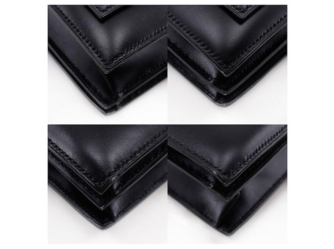 Borsa Hermès Piano 25 in pelle box calf Nero - vista 4