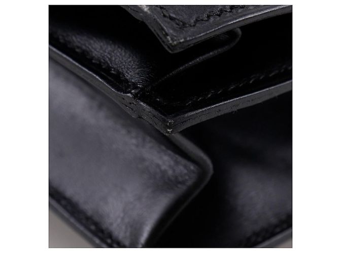 Borsa Hermès Piano 25 in pelle box calf Nero - vista 9