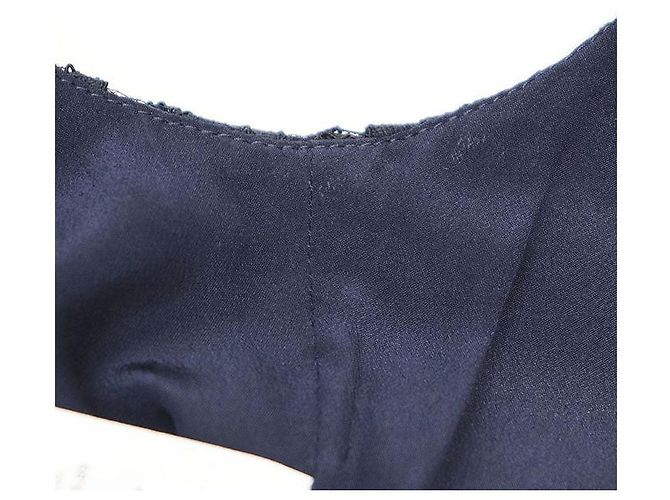 Christian Dior Blumen Spitzenkleid Blau Marineblau - Ansicht 6