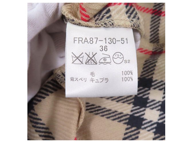 Abrigo Trench de Lana Burberry Londres Beige - vista 10