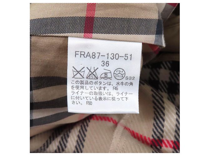 Abrigo Trench de Lana Burberry Londres Beige - vista 8