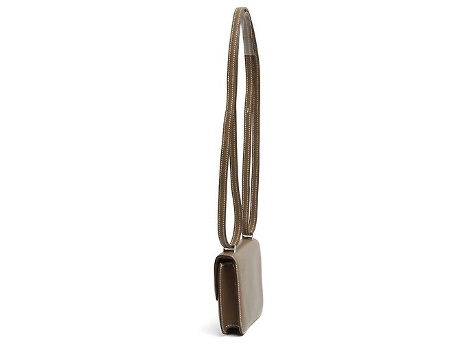Hermès 2011 Borsa Constance 14 Micro Etoupe Pelle Epsom Argento HDW Taupe - vista 5