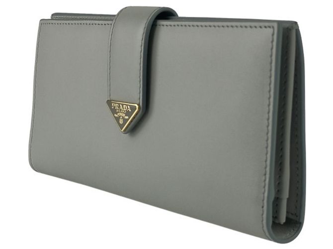 Prada City Kalbsleder Tab-Brieftasche Grau - Ansicht 2