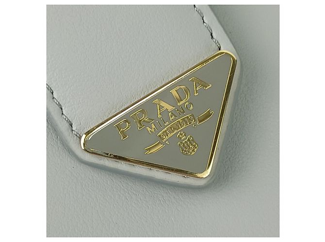 Prada City Kalbsleder Tab-Brieftasche Grau - Ansicht 6