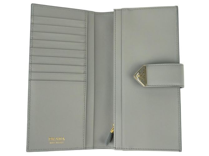 Prada City Kalbsleder Tab-Brieftasche Grau - Ansicht 7