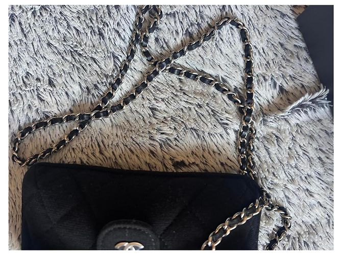 Chanel Coco Handle Borsa in Nylon Nero con Tote Bag - vista 10