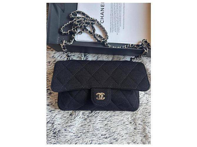 Chanel Coco Handle Borsa in Nylon Nero con Tote Bag - vista 2