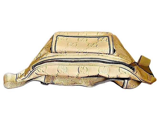 Borsa a cintura Gucci Jumbo GG in pelle bianca - vista 4
