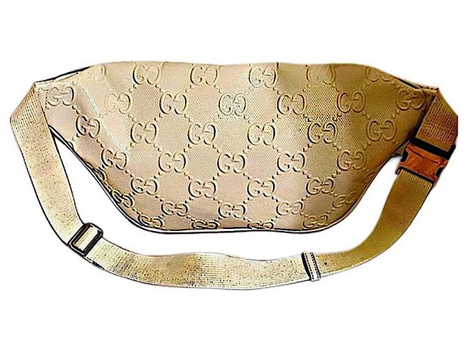 Borsa a cintura Gucci Jumbo GG in pelle bianca - vista 5
