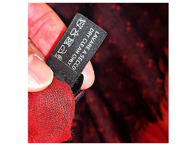 Sciarpa Gucci Tom Ford Monogramma GG Rossa e Viola in Lana Rosso Porpora - vista 9