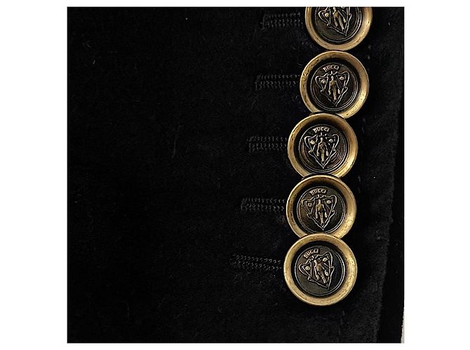 Blazer Gucci Blu Navy Monogramma GG Cotone - vista 4
