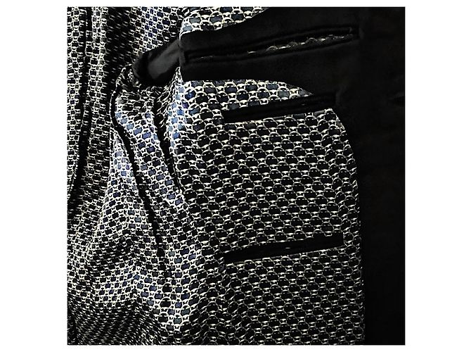 Blazer Gucci Blu Navy Monogramma GG Cotone - vista 8