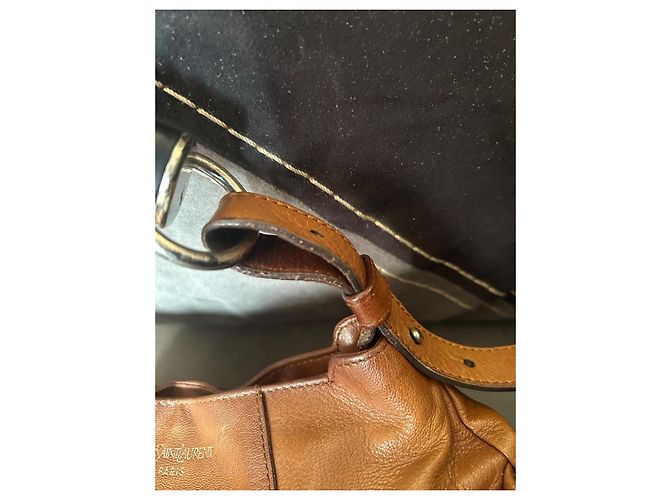 Borsa Yves Saint Laurent Mombasa in pelle marrone - vista 10